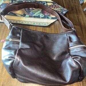 Rough & TumbleSmall Pillow in Mel Brown with herb garden and copper linen inners